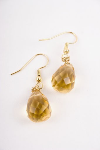 Citrine Teardrop Earrings
