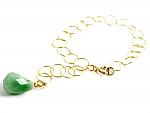 Apple Green Quartz Gem Drop Bracelet