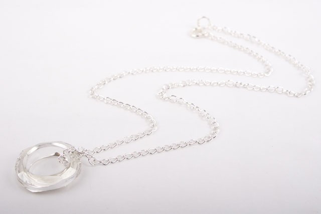 Swarovski Crystal Circle Pendant Necklace