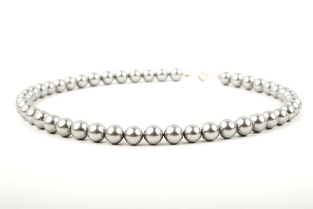 Silver Grey South Sea Shell Pearl Necklace