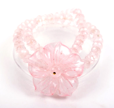 Rose Quartz Flower Bracelet